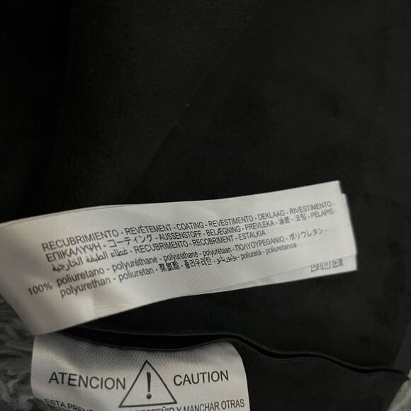 Zara Black Patent Faux Leather Puff Sleeve Whimsy Goth Pleather Mini Dress Med - Picture 9 of 10